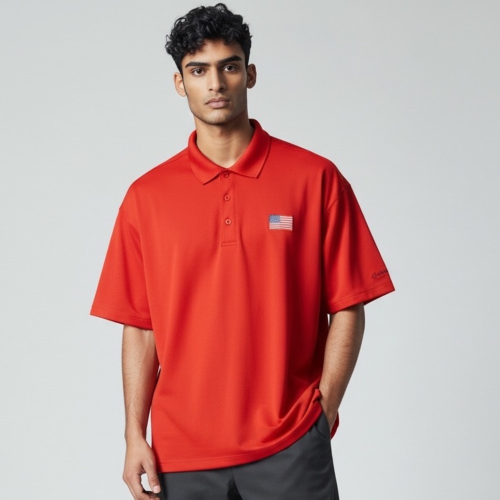 Columbia sportswear company, XL performance fishing gear red wrinkle free